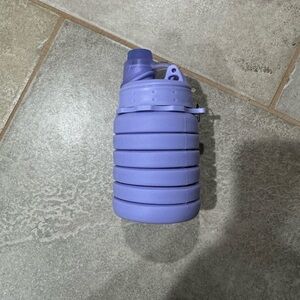 Collapsible Purple Water Bottle
